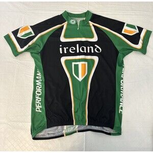 Club Raglan Ireland Performance Cycling Racing Jersey Short Sleeve 3/4 Zip 2XL